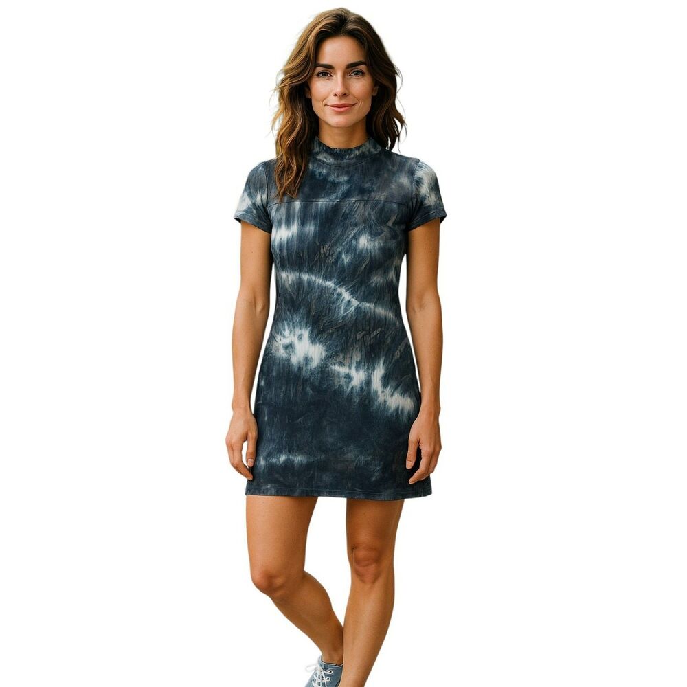 Streetwear Society Tie Dye Rib Knit Tank Dress Gray Size S #02N